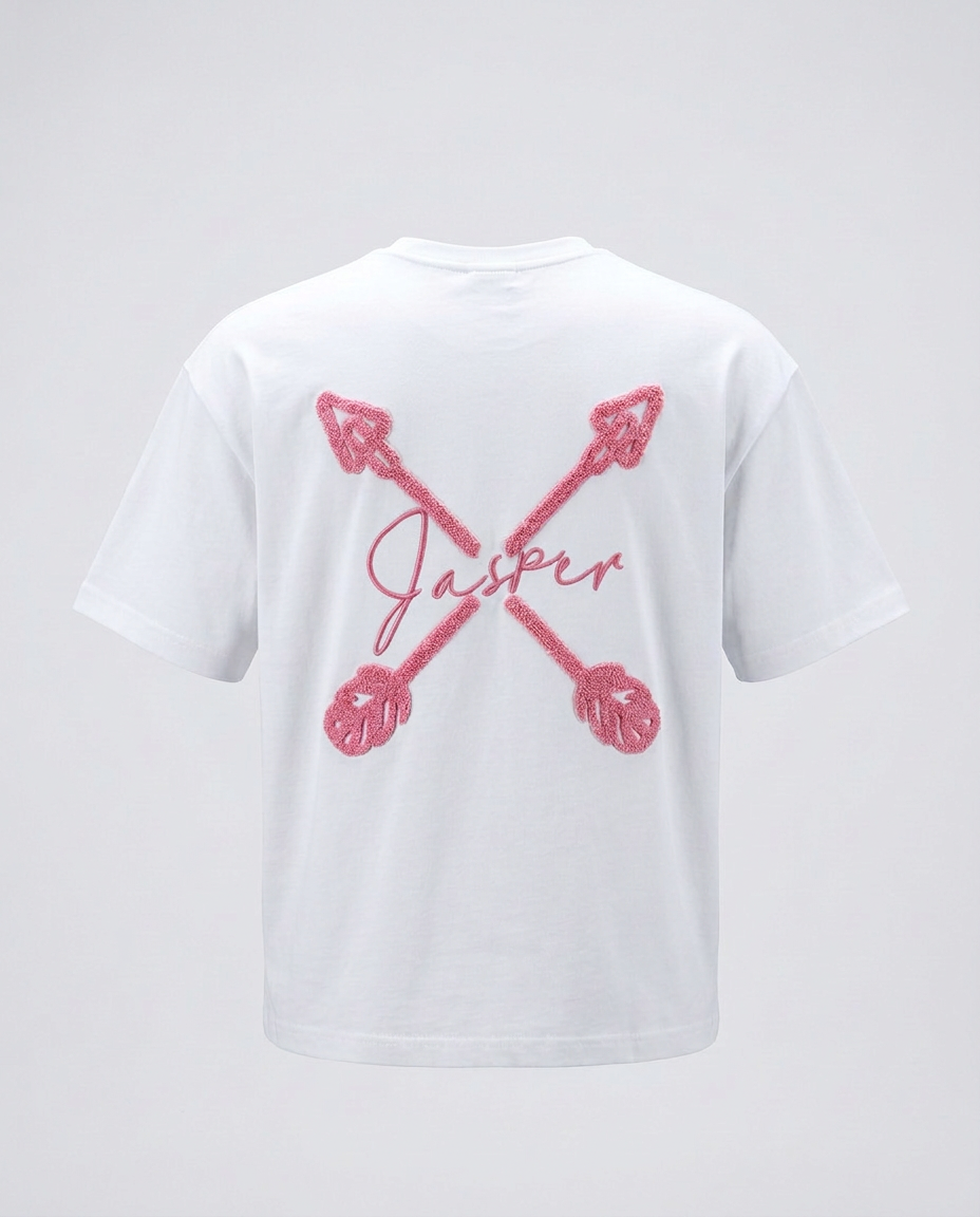 White Crossed Ends T-Shirt