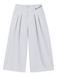 Pinstripe Wide-Leg Trousers — Pinstripe Blue