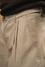 Pleated Wide-Leg Trousers — Beige - Jasper