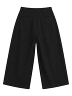 Pleated Wide-Leg Trousers — Black - Jasper