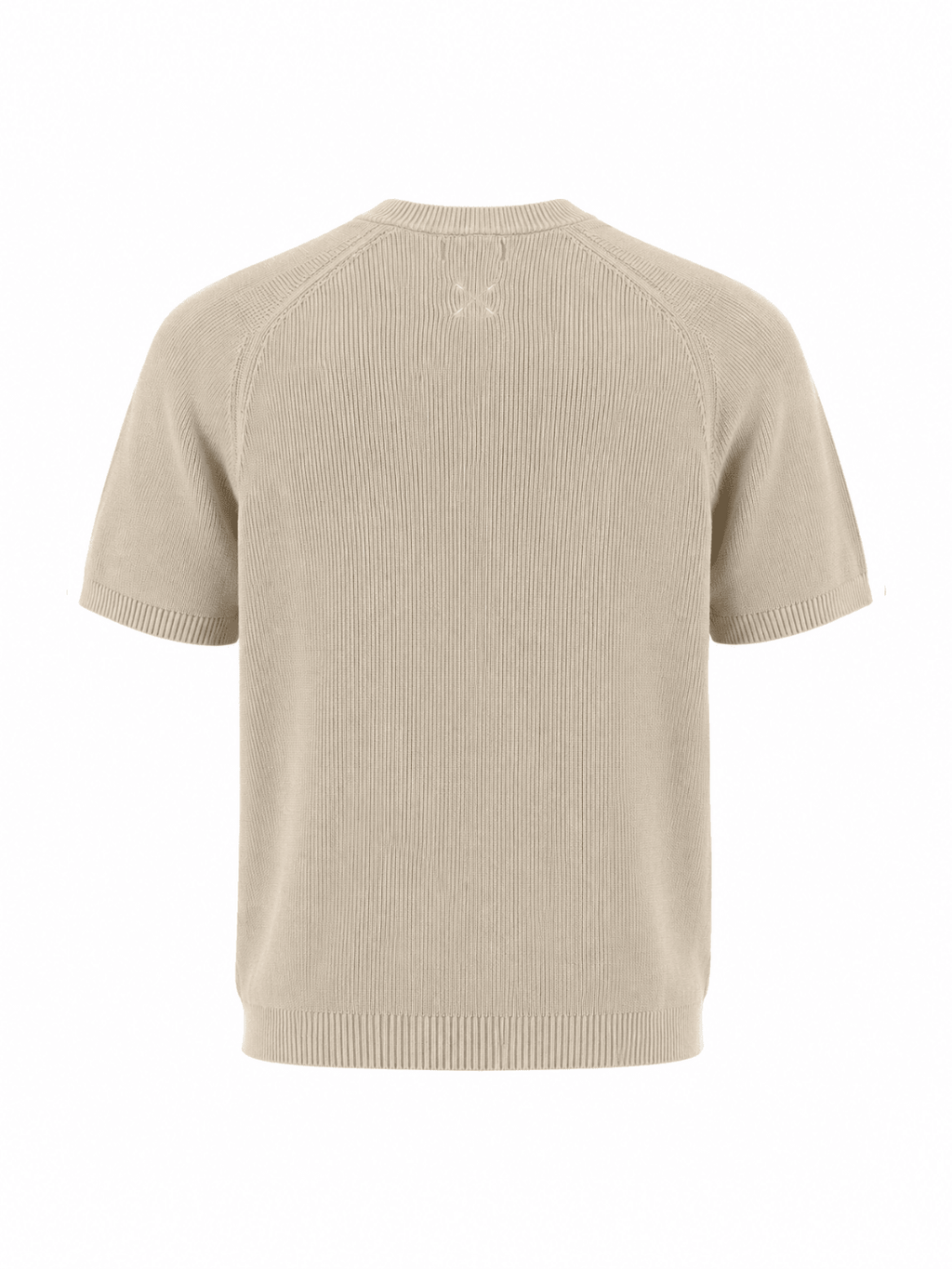 Tipped Knit Tee — Beige - Jasper