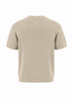 Tipped Knit Tee — Beige - Jasper