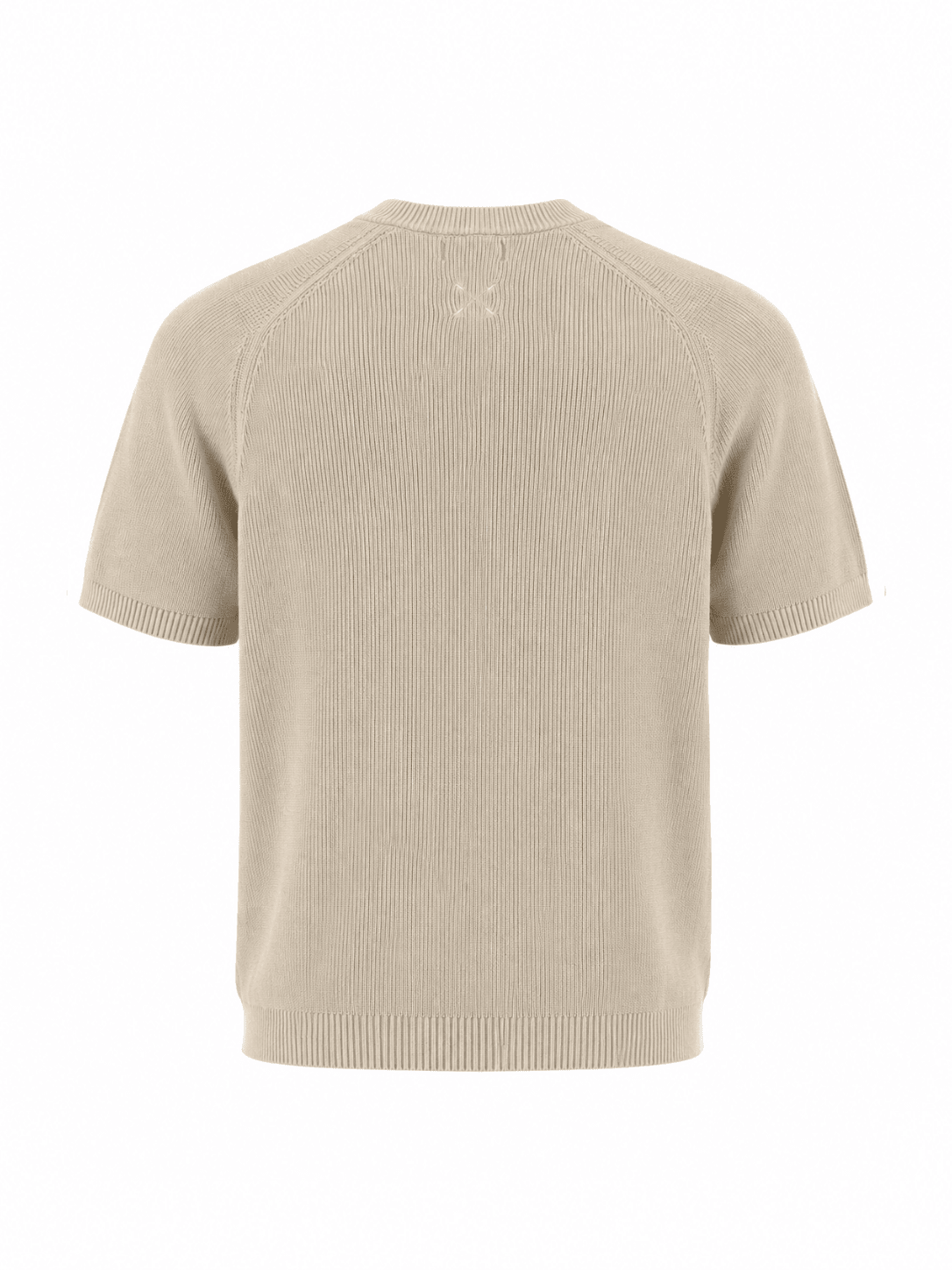 Tipped Knit Tee — Beige - Jasper