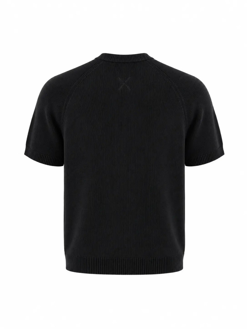 Tipped Knit Tee — Black - Jasper