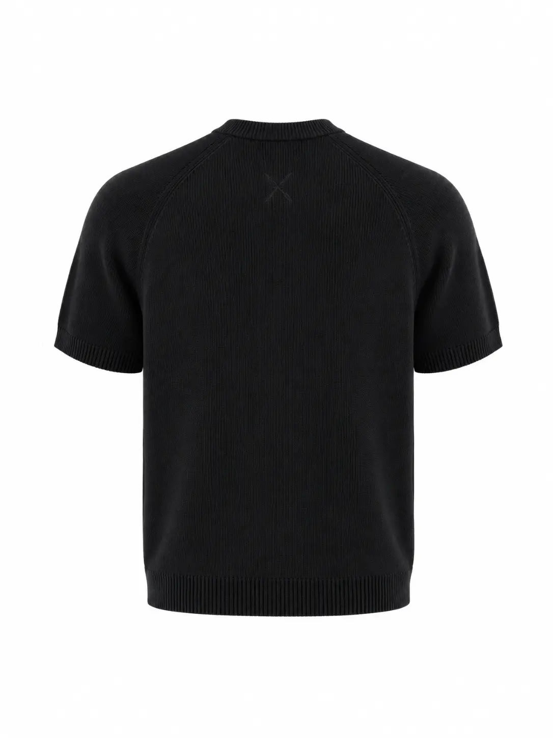 Tipped Knit Tee — Black - Jasper