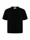 Tipped Knit Tee — Black - Jasper