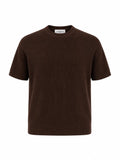 Tipped Knit Tee — Brown - Jasper