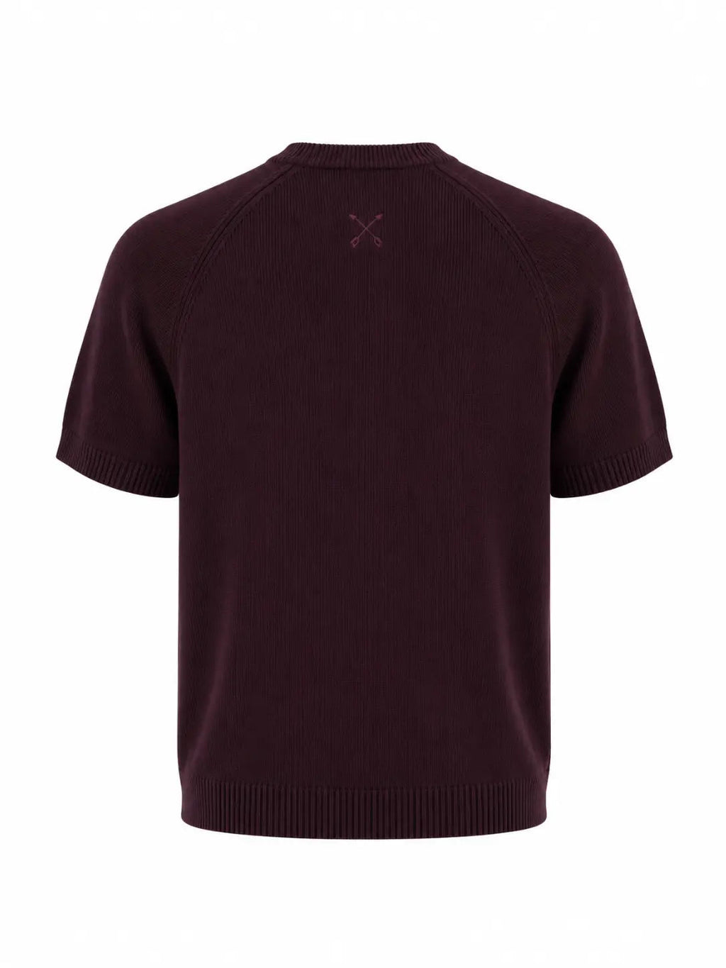 Tipped Knit Tee — Burgundy - Jasper