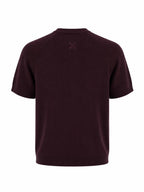 Tipped Knit Tee — Burgundy - Jasper