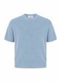 Tipped Knit Tee — Ice Blue - Jasper