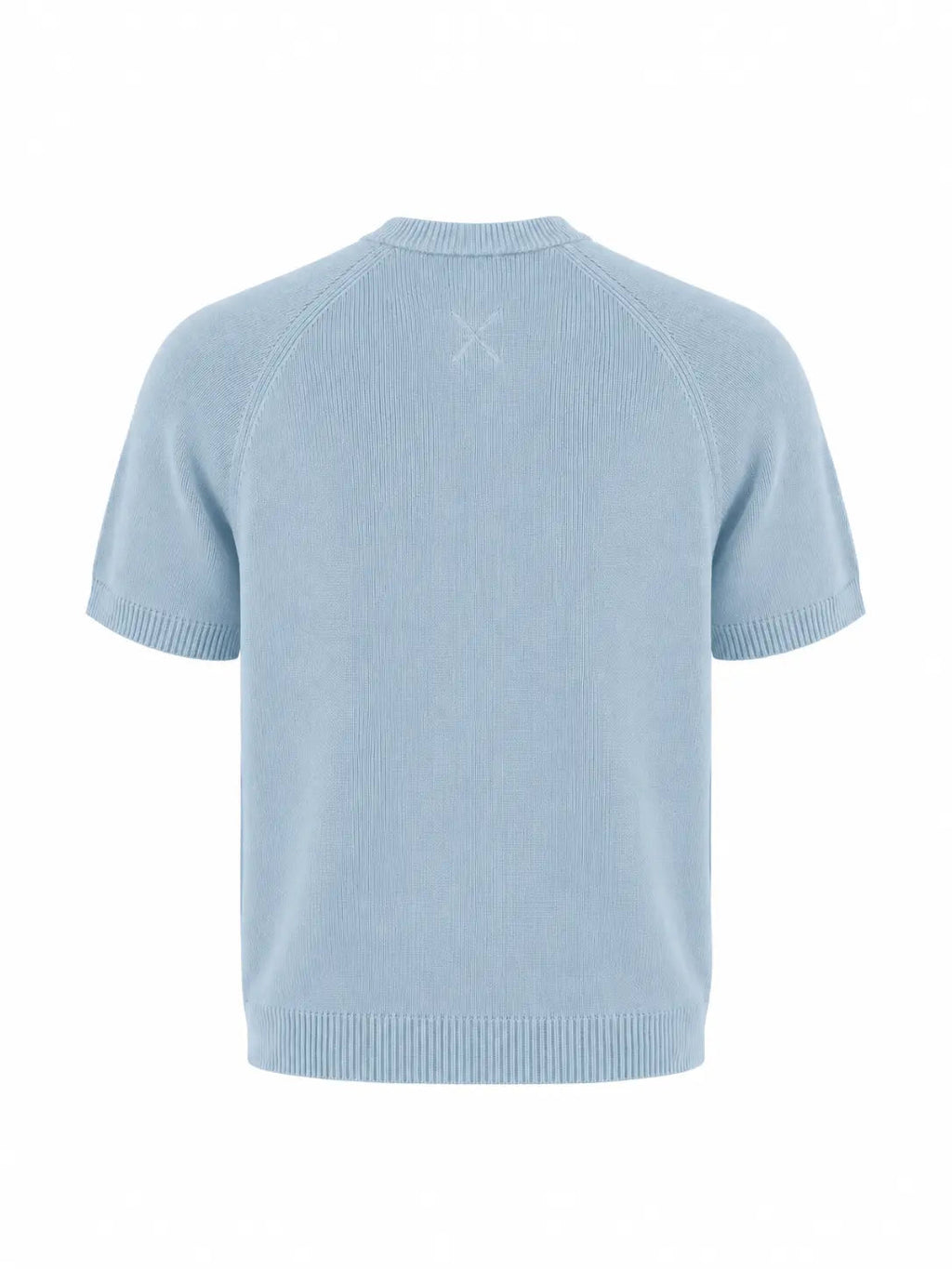 Tipped Knit Tee — Ice Blue - Jasper