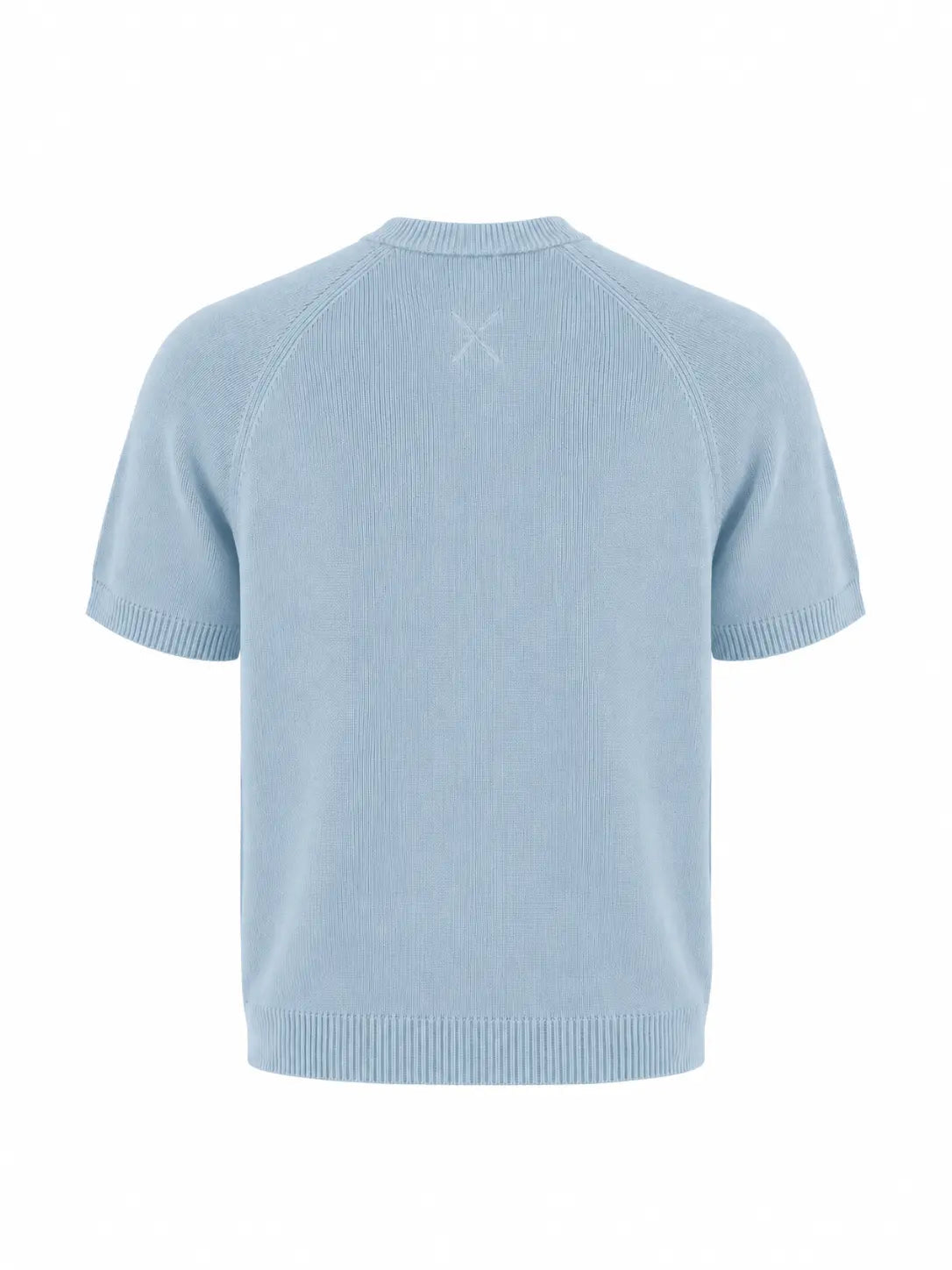 Tipped Knit Tee — Ice Blue - Jasper