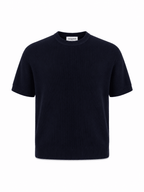 Tipped Knit Tee — Navy - Jasper