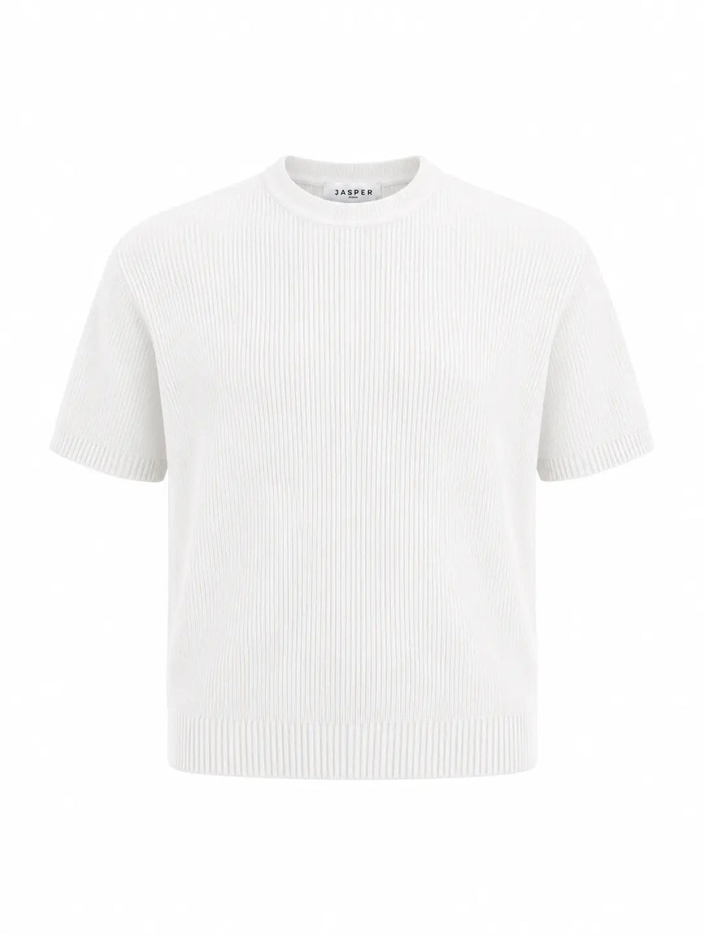 Tipped Knit Tee — Off-White - Jasper