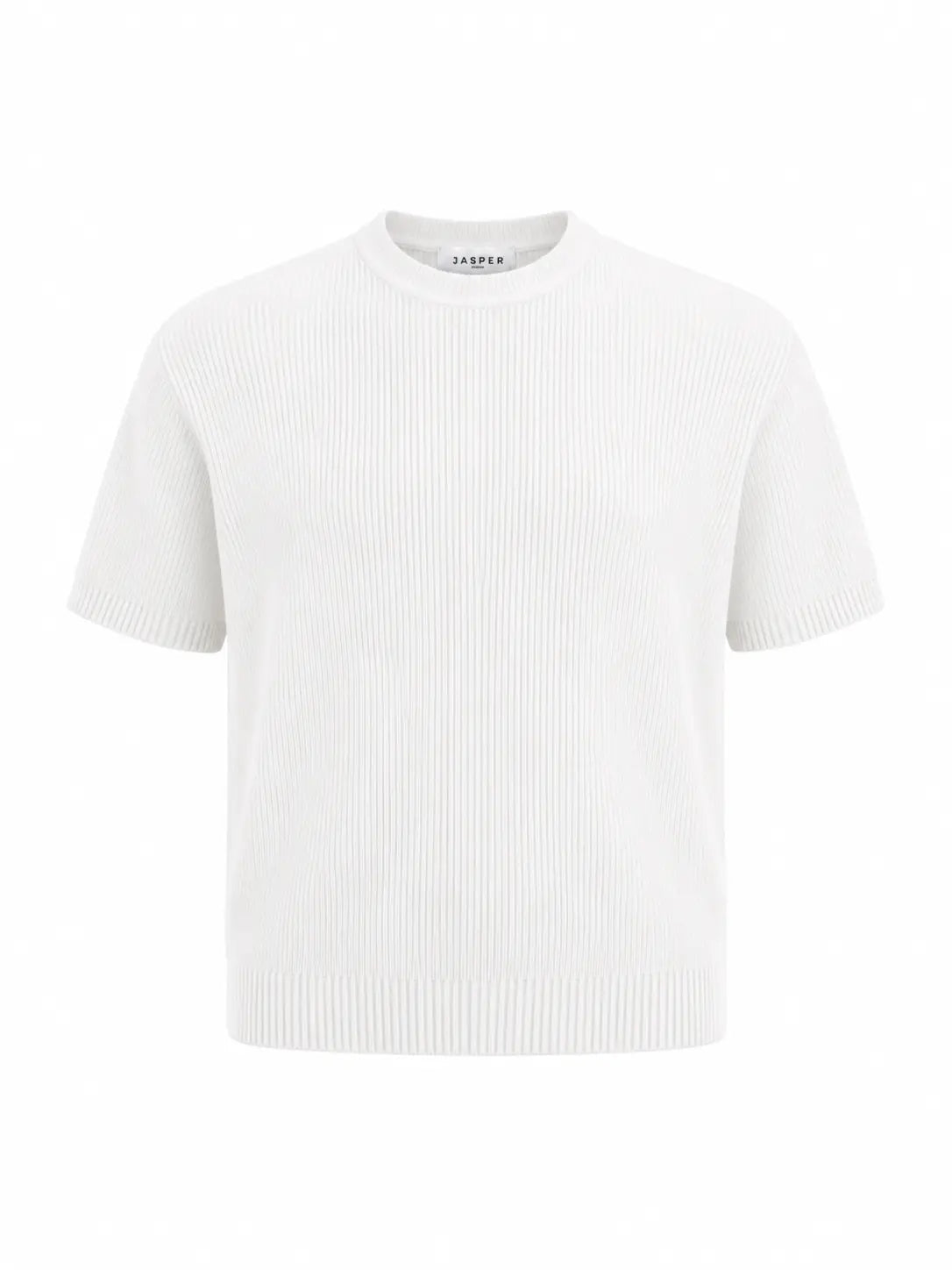 Tipped Knit Tee — Off-White - Jasper