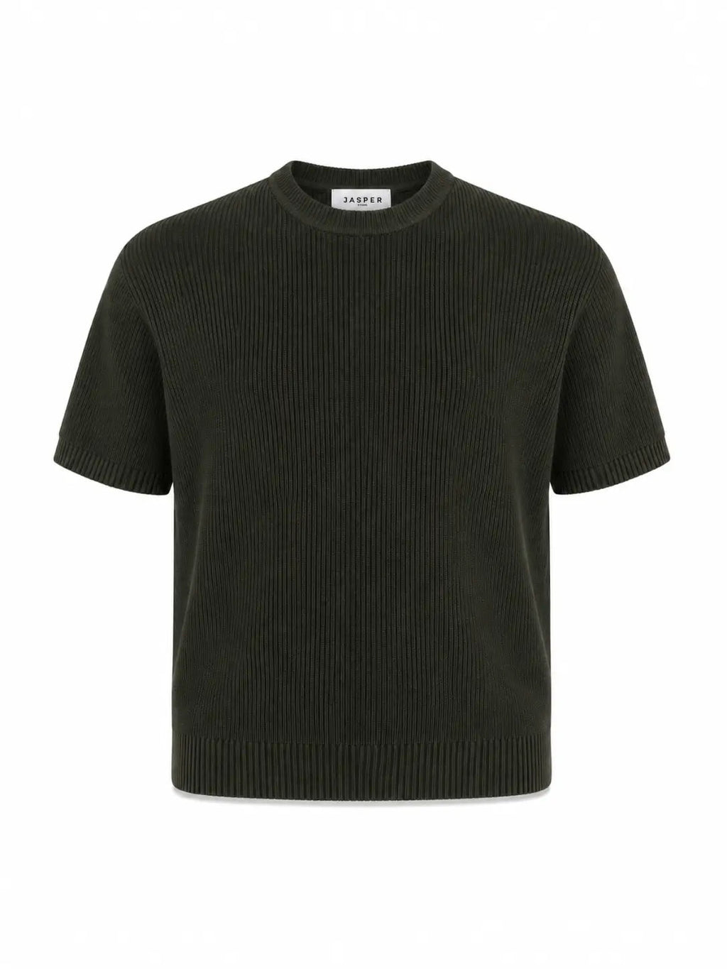 Tipped Knit Tee — Olive - Jasper