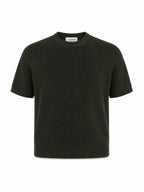 Tipped Knit Tee — Olive - Jasper